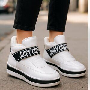NWT Women Juicy Couture Black Veronica Winter Platform Ankle BOOT SZ-9